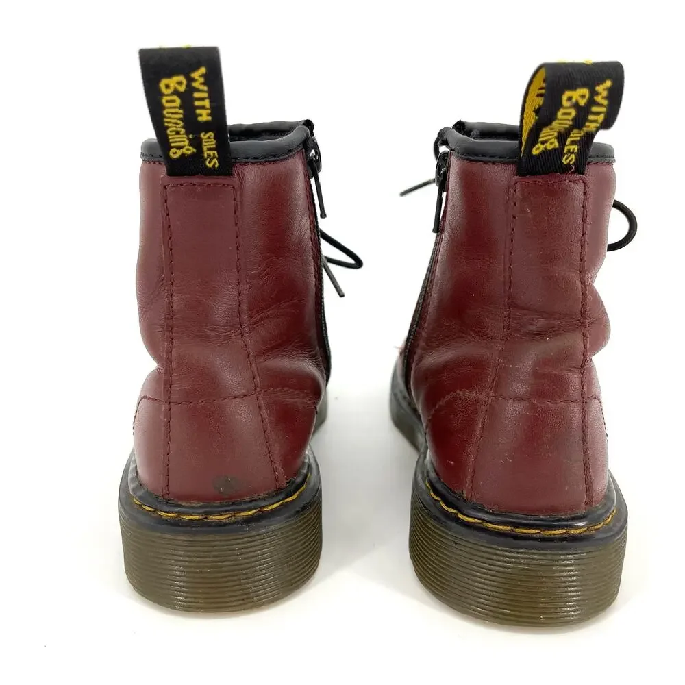 Dr‎ Martens red maroon burgundy 1460 junior lace up boots (US3)